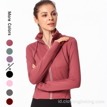 jaket yoga untuk wanita lengan panjang